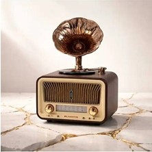 Velmora Dönen Plak Tasarımlı Dekoratif Müzik Çalar, Görünümünde Şık | Nostaljik Radyo