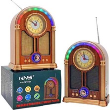 Velmora Büyük Boy Ahşap Retro Radyo, Bluetooth ve Saat Özellikli | Nostaljik Radyo