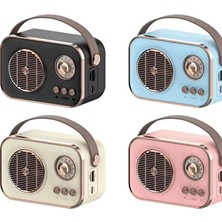 Velmora Retro Tasarımlı Mini Bluetooth Hoparlör, Renkli ve Kompakt Tasarım ile Yüks | Nostaljik Radyo