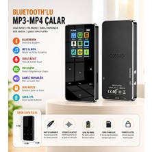 Velmora Bluetooth Mp3-Mp4 Çalar - 8gb Hafızalı, Fm Radyo ve Dahili Hoparlörlü Taşın | Mp Player & Ses Kayıt Cihazı