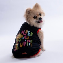 Pawstar Lacivert Keep Show-Ing Up Tişört Kedi Köpek Tişörtü-Kedi Köpek Kıyafeti