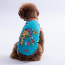 Pawstar Turkuaz Keep Show-Ing Up Tişört Kedi Köpek Tişörtü-Kedi Köpek Kıyafeti