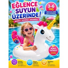 Velmora Renkli At Figürlü Çocuk Yüzme Simidi - 3-6 Yaş Havuz ve Deniz Oyuncağı | Deniz Malzemesi