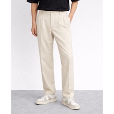 İnpool Yazlık-Baharlık Baggy Kalıp Esnek-Dökümlü Geniş Kumaş Pantolon ASP01 Erkek Düz Desen