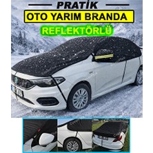 Velmora Siyah Yarım Oto Brandası, Buzlanma ve Güneş Koruyucu | Oto Güneşlik Perde