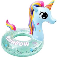 Velmora Sevimli Unicorn Figürlü Çocuk Şişme Deniz Havuzu, Parlak ve Eğlenceli | Deniz Malzemesi