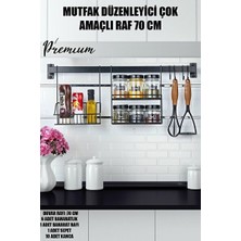 Velmora Çok Amaçlı Mutfak Rafı, 6 Baharatlık ve Saklama Alanı | Sepet