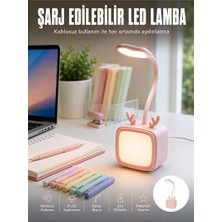 Velmora Esnek Gövdeli Taşınabilir LED Masa Lambası, Gece ve Çalışma Ortamları Için | Masa ve Gece Lambası