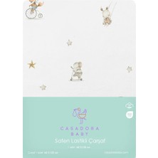 Casadora Baby Circus %100 Organik Pamuk Saten Bebek Lastikli Çarşaf 60 x 120 cm