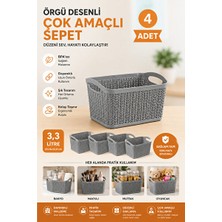 Velmora Sağlam ve Şık Çok Amaçlı Seti, 3,3 Litre, 4'lü Paket | Sepet