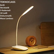 Velmora Beyaz Şarjlı Kitap Okuma ve Çalışma Işığı, Dokunmatik ve Hafif Tasarım | Masa ve Gece Lambası