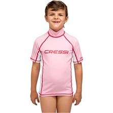 Velmora Junior Kızlar Kısa Kollu Rash Guard, Renkli ve Koruyucu | Dalış Elbisesi