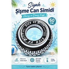Maison Luré Çocuklar Için Siyah Teker Model Can Simidi - Güvenli ve Renkli Tasarım Deniz Malzemesi