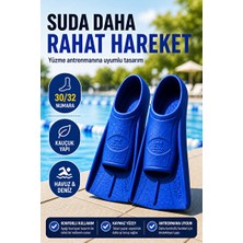 Velmora Unisex Kısa Mavi Yüzme Paleti - Havuz ve Deniz Antrenmanı Için | Palet & Patik