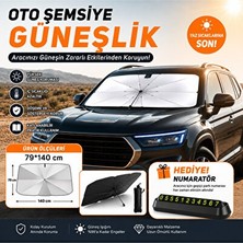 Velmora Tüm Araçlara Uyumlu Ön Cam Güneşlik Şemsiye - Hediyeli | Oto Güneşlik Perde