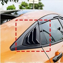 Velmora Hyundai Elantra Kelebek Cam Vizörü Kaplama, Siyah Piyanolu Tasarım | Oto Güneşlik Perde