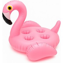 Velmora Pembe Flamingo Şişme Bardak Tutucu - Havuzda Içecek Keyfi | Plaj Oyuncakları