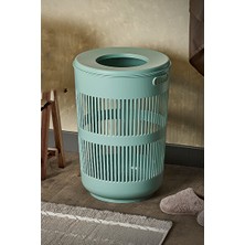 Velmora Yeşil Dekoratif Kirli Çamaşır ve Oyuncak Sepeti - 60 Litre Kapasiteli, Şık | Çamaşır Sepeti