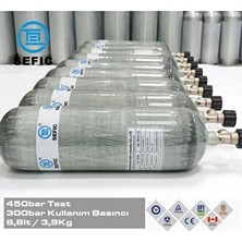 Velmora Yüksek Kapasiteli 6.8l 300 Bar | Dalış Tüpü Parçası
