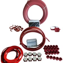 ​VOLT724 1+1 Daire Sıva Altı Elektrik Tesisatı Duvar Borulama Seti - 14'lük 18'lik PVC Boru Spiral Buat Kasa W Otomat Dahil