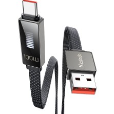 Mcdodo CA-4980 Type-C To USB 100W 6A LED Ritim Şarj ve Data Kablosu-1.2 M