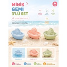 Maison Luré Renkli Banyo ve Su Oyunları Seti, Eğlence Dolu 3'lü Tekne ve Figürler Plaj Oyuncakları