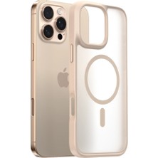 Apple iPhone 16 Pro Max Magsafe Telefon Kılıfı Darbe Korumalı Guardian Serisi Torras Çöl Titanyum