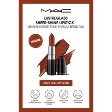 M.A.C Lustreglass sheer-Shine lipstick  - nemlendirme Etkili Parlak Bitişli Ruj -  Can't Dull My Shine
