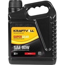 Sanziman ve Disli Yağı 80W 3 Lt Kraftvoll