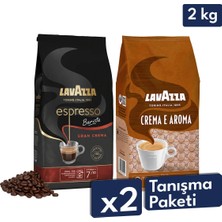 Lavazza Crema E Aroma, Espresso Barista Gran Crema Çekirdek Kahve 1 kg | 2'li Paket