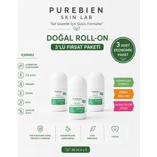 PUREBIEN SKIN LAB Doğal Roll On Deodorant Kadın 3'lü Fırsat - Alüminyum Klorahidrat Içermez