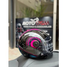 MTS FX-101 Pink Woman Yarım Camlı Kask