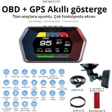 Relaxus OBD + OBD 2 + Gps Çift Modlu Araç Hud LCD Ekranlı Akıllı Gösterge ve Arıza Tespit Cihazı Oto Kokusu Hediye