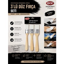 Rich Fırça Set Ekonomik 3'lü Beyaz Kıl 78-11228