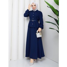 Rd Misstanbul Collection Krep Düğmeli Kemerli Etekli Takım