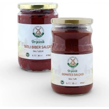 Mill & More Organik Tuzsuz Domates Salçası 650 gr + Organik Tuzsuz Tatlı Biber Salçası 610 gr Seti