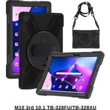 Tab M10 3rd 10.1 TB-328FU/TB-328XU ile Uyumlu 360 Tam Koruma Sağlayan Fuchsia Defender Tablet Kılıfı