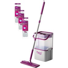 Parex Wondero Flat Şeffaf Temizlik Seti + 3 Adet Yedek Mop Avantaj Paketi