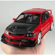 Scntoys Mitsubishi Lancer Evolution EV09 Diecast Model Araba 1:24 Karbon Kaput Mitsubishi Lancer Model Araba