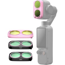Telesin Osmo Pocket 4p Uyumlu Filtre Kiti (Cpl+Vnd8-32+Cool Rose) - Osmo Pocket 4 Pro Için Filtre Seti