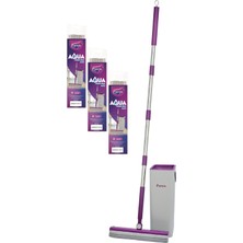 Parex Aqua Mop Temizlik Seti + 3 Adet Yedek Mop Avantaj Paketi