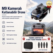 Hızlı Store M9 Kameralı Katlanabilir Drone, Ekranlı Kumanda, Wi-Fi Görüntü Aktarımı ve Taşınabilir Quadcopter Drone