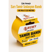 Bumy Çok Amaçlı Sarı Tamir İzolasyon Bandı 48 mm X 10 Metre Su Geçirmez Sızdırmaz Takviye Bantı Bantları