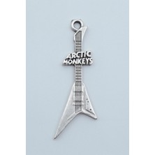 Alooya Arctic Monkeys Elektro Gitar Gümüş Kaplama Kolye Ucu
