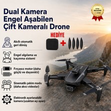 Hzl Dual Kamera Engel Aşabilen Çift Kameralı Drone – Yüksek Çözünürlüklü Havadan Görüntüleme Uzun Uçuş Kumandalı Mobil Uygulama
