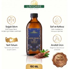 Lanorre Keten Tohumu Yağı  %100 Soğuk Sıkım Analizli 150ML %100 Saf ve Doğal Flax Seed Oil