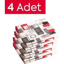 Homedius Sandalye Oturum Minderi Desenli 40X40X4 Bağcıklı Çıkarılabilir Kılıflı Su Itici Siyah 4'lü