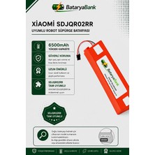BataryaBank Mi Robot Vacuum SDJQR02RR Uyumlu Robot Süpürge Bataryası 14.4V-14.8V 6500MAH Yüksek Kapasiteli Li-Ion Pil