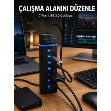 Astraltech 7 Girişli USB 3.0 Hub 5gbps LED Göstergeli USB Çoğaltıcı