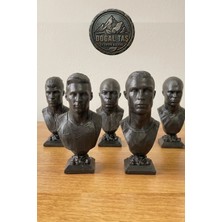 Craft 3d Atölye Mbappe-Ronaldo-Messi-Haaland-Neymar (13 Cm Boyunda)  Beton Biblo Figür- Paketi İle Beraber
